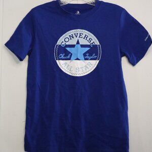Converse All Star Chuck Taylor Blue Short Sleeve Tee Shirt Youth Medium 10/12